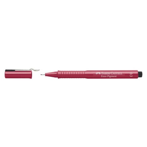 Cienkopis Faber-Castell Ecco Pigment, 0.3mm, czerwony